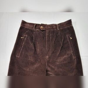 Retro CASUAL CORNER Brown Micro Corduroy Stirrup Pants - Size 8
